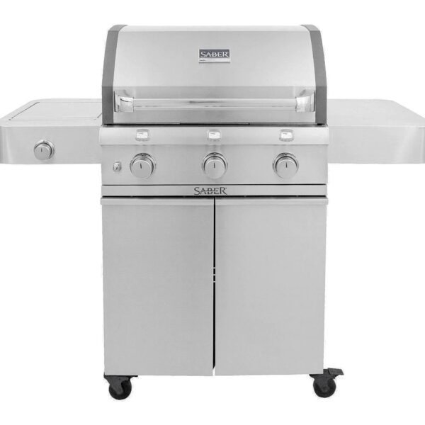 Saber Cast 500 32-Inch 3-Burner Infrared Propane Gas Grill With Side Burner - R50CC0317