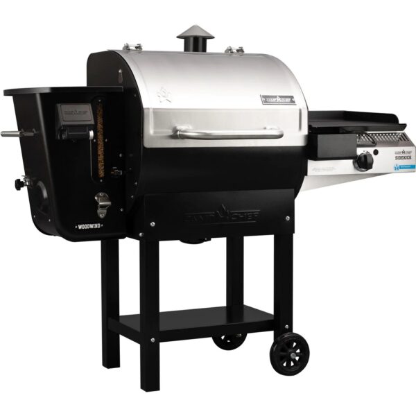 Camp Chef Woodwind WiFi 24-Inch Pellet Grill With Propane Sidekick Burner - PG24CL