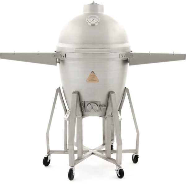 Blaze 20-Inch Cast Aluminum Kamado Grill With Stainless Steel Cart & Tool Hook Shelves - BLZ-20-KAMADO