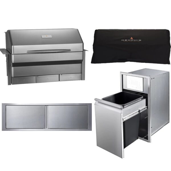 Memphis Grills Elite 39-Inch 4-Piece Pellet Grill Outdoor Kitchen Package